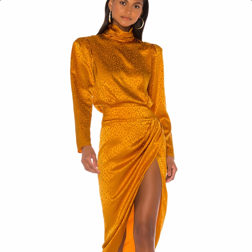 ronny kobo kiara dress - marigold (sz sm)